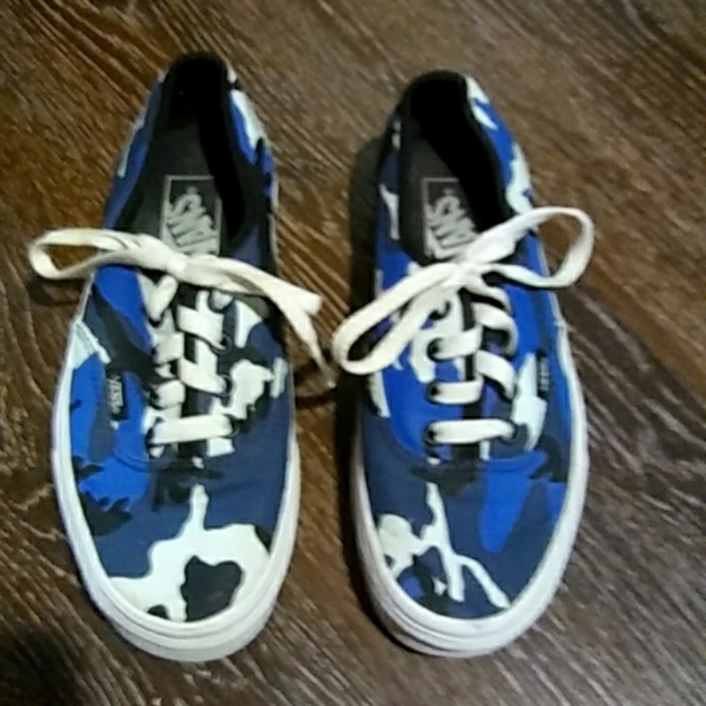 Blue Camo Vans